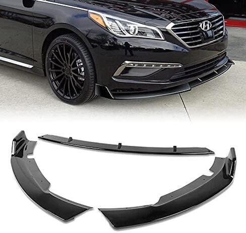 9pcs Combo Front Bumper Body Kit Lip + Side Skirt Extensions Diffuser Compatible with 2015-2017 Hyundai Sonata (Painted Carbon) in Saudi Arabia