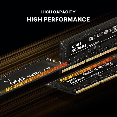 P4 Mini PC 5700U (8C/16T, up to 4.3Ghz) Dual LAN Mini Computers 16GB DDR4 512GB NVME SSD, Support 4K@60Hz Triple Display/WiFi 6/BT5.2/Gaming/Office/Home in Kuwait