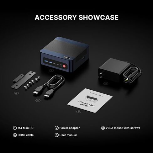 P4 Mini PC 5700U (8C/16T, up to 4.3Ghz) Dual LAN Mini Computers 16GB DDR4 512GB NVME SSD, Support 4K@60Hz Triple Display/WiFi 6/BT5.2/Gaming/Office/Home in Kuwait