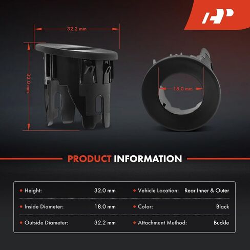 A-Premium 4-PC Rear Inner & Outer Parking Assist Sensor Retainer Bezels Compatible with Chevrolet and GMC Models - Silverado 1500 LTD 2022-2022, Silverado Sierra 2500 3500 HD, Sierra 1500 Limited in Saudi Arabia