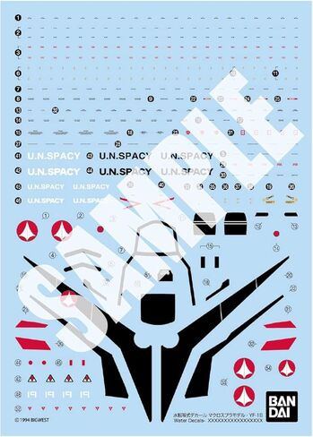 BANDAI Spirits HG Macross Plus YF-19 Dedicated Water Transfer Type Decal in Saudi Arabia