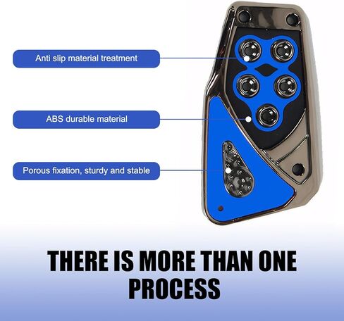 2 PCS Car Pedal Covers, Automotive Brake and Accelerator Pedal Pad, Anti-slip No Drilling Vehicle Foot Treadle, Universal Automatic Transmission Brake Pedals Kit, for Most Cars (Blue) in Saudi Arabia
