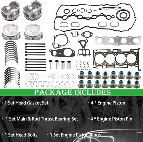 Complete Engine Repair Kits for G4KJ 2.4L Engine-Compatible with for Hyundai Tucson Sonata Santa Fe and Kia Sorento, Crankshaft 23111-2G200, 23111-2G230, Connecting Rods 23510-2G500,23510-2G540 in Saudi Arabia