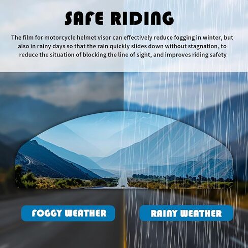 2PCS Motorcycle Helmet Visor Tint Anti Fog Film,Motorcycle Helmet with Visors Film Insert for Clear Vision,Motorcycles Accessories Motorcycles Visors Rainproof Sticker in Saudi Arabia