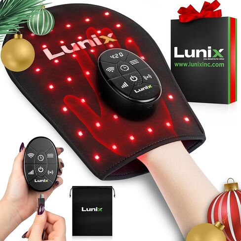 Lunix LX16 Red Light Therapy Belt, Near Infrared Light and Red Light Therapy to Improve Circulation, Relax Muscles, Black in Saudi Arabia