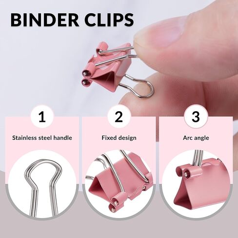 200pcs Paper Clips Binder Clips and Push Pins Set, Mini Clips and Thumb Tacks for Multipurpose Document Organization (Purple) in Saudi Arabia