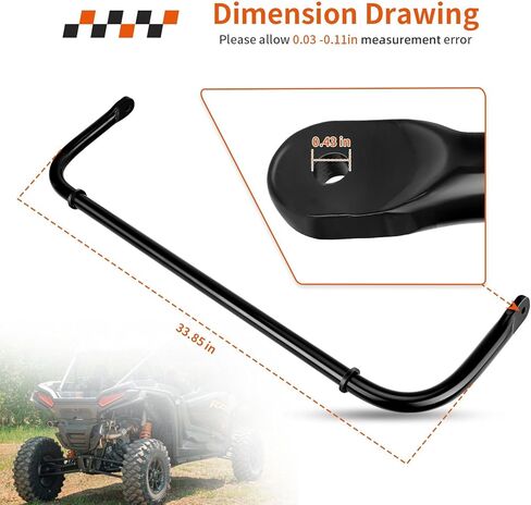 مثبت خلفي عالي التحمل Sway Bar لـ Polaris RZR 1000 2015-2024 XP RZR PRO XP 2020-2022 5338883 in Saudi Arabia