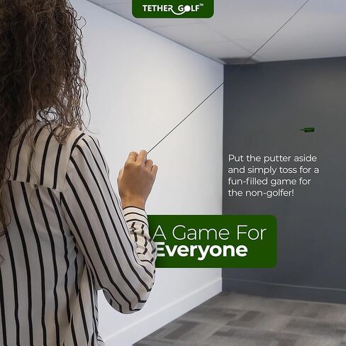 Tether Golf Mini Indoor & Outdoor Golf Game - Unique Golf Game for The Whole Family to Enjoy - Use Your Favorite Putter or Toss by Hand to Score and Have Fun - Great Golf Gift for Dad! in Saudi Arabia