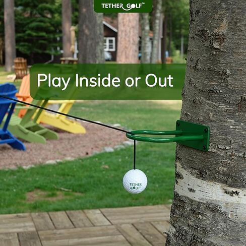 Tether Golf Mini Indoor & Outdoor Golf Game - Unique Golf Game for The Whole Family to Enjoy - Use Your Favorite Putter or Toss by Hand to Score and Have Fun - Great Golf Gift for Dad! in Saudi Arabia