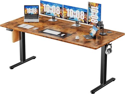 NEWBULIG 40 Inch Electric Height Adjustable Standing Computer Desk Sit Stand Up Table Lift Workstation for Home Office Writing Gaming in Saudi Arabia