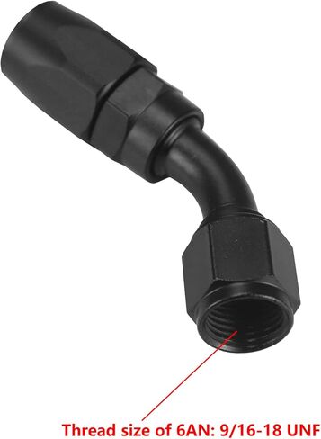 Ucreative 2PCS 10AN 45 Degree Swivel Hose End Fitting for Braided CPE Fuel Hose Black in Saudi Arabia