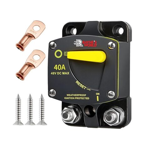إعادة ضبط قاطع الدائرة الكهربائية الثقيلة 300 أمبير من Rayne's World DC 12-48V - صوت السيارة، البحرية، الشاحنة، محرك التصيد، ستيريو، RV، الطاقة الشمسية in Saudi Arabia