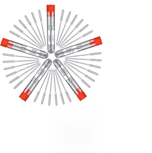 50 PCS Universal Sewing Machine Needles, Compatible with Singer, Brother, Janome, Varmax, Sizes 65/9, 75/11, 90/14, 100/16, 110/18 in Saudi Arabia