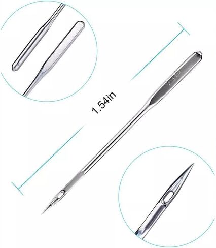 50 PCS Universal Sewing Machine Needles, Compatible with Singer, Brother, Janome, Varmax, Sizes 65/9, 75/11, 90/14, 100/16, 110/18 in Saudi Arabia