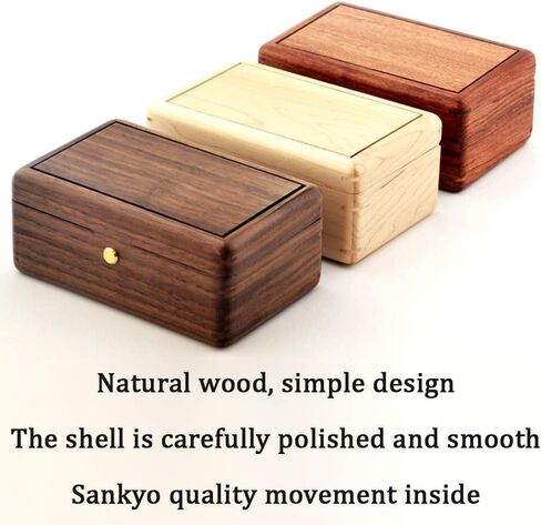 صورة مخصصة من Sinzyo صندوق الموسيقى الخشبي للمجوهرات You are My Sunshine صندوق موسيقي عتيق هدية لعيد الميلاد وأعياد الميلاد وعيد الحب (خشب الجوز) in Kuwait