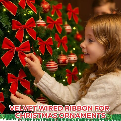 60 Yards Christmas Red Velvet Wired Ribbon with Gold Edge 2.5 Inch Large Ribbon Trim Tools for DIY Crafts Garland Wreath Tree Topper Floral Bouquets Gift Wrapping for Holiday Decoration in Saudi Arabia