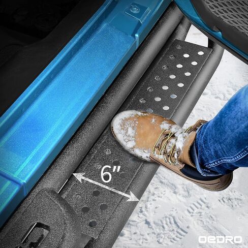 OEDRO 6.5" Running Boards Compatible with 2019-2024 Chevy Silverado/GMC Sierra 1500 Crew Cab, 2020-2024 Silverado/Sierra 2500 3500HD, Aluminum Side Steps Rails Nerf Bars, Black Textured in Kuwait