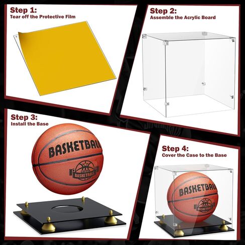 2 Packs Baseball Display Case, Leffis Baseball Holder Display Case, Acrylic UV Protected Baseball Case for Display, Baseball Display Case for Autographed Baseball in Kuwait