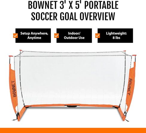 هدف كرة القدم المحمول للأطفال من Bownet، أهداف كرة قدم قابلة للطي في الفناء الخلفي مقاس 6 × 4 للتدريب والتمرين. هدف كرة قدم رائع للأطفال. هدف كرة القدم القابل للطي يتضمن حقيبة حمل. in Saudi Arabia