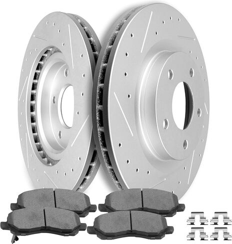 for Ford Brakes, Pads and Rotors Kit, SCITOO Disc Brake Rotors Ceramic Pads fit for 2010 11 12 13 14 15 16 17 18 19 for Ford Expedition,2010-2020 for Ford for F-150,2010-2019 for Lincoln Navigator in Kuwait