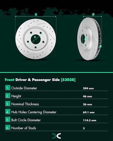 for Ford Brakes, Pads and Rotors Kit, SCITOO Disc Brake Rotors Ceramic Pads fit for 2010 11 12 13 14 15 16 17 18 19 for Ford Expedition,2010-2020 for Ford for F-150,2010-2019 for Lincoln Navigator in Kuwait