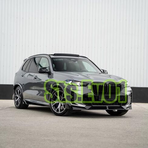 STSEV01 ممتص الصدمات الأمامي للشفاه مناسب لسيارة BMW X5 G05 LCI 2024 2025 2026 (M Sport فقط)، 4 قطع طقم جسم الذقن لسد الهواء ملحقات الشفاه السفلية باللون الأسود اللامع in Kuwait