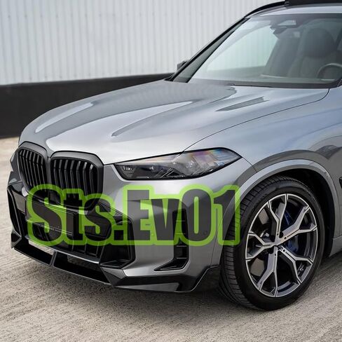 STSEV01 ممتص الصدمات الأمامي للشفاه مناسب لسيارة BMW X5 G05 LCI 2024 2025 2026 (M Sport فقط)، 4 قطع طقم جسم الذقن لسد الهواء ملحقات الشفاه السفلية باللون الأسود اللامع in Kuwait