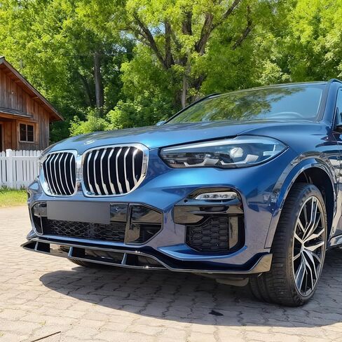 STSEV01 ممتص الصدمات الأمامي للشفاه مناسب لسيارة BMW X5 G05 LCI 2024 2025 2026 (M Sport فقط)، 4 قطع طقم جسم الذقن لسد الهواء ملحقات الشفاه السفلية باللون الأسود اللامع in Kuwait
