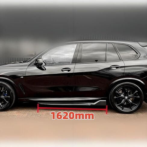 STSEV01 Side Skirts Rocker Extension Blades Panel Splitter Winglet Fit for BMW X5 G05 X5M F95 2019-2023 40i/ 45e/ 50i/ M50i Glossy Black Air Dam Chin Body Kit Underbody Lip Exterior Accessories in Saudi Arabia