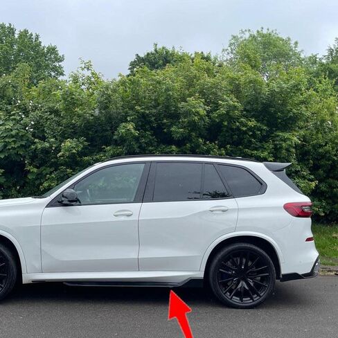 STSEV01 Side Skirts Rocker Extension Blades Panel Splitter Winglet Fit for BMW X5 G05 X5M F95 2019-2023 40i/ 45e/ 50i/ M50i Glossy Black Air Dam Chin Body Kit Underbody Lip Exterior Accessories in Saudi Arabia