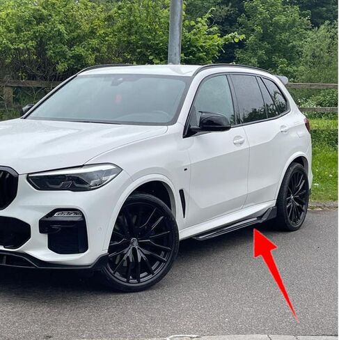 STSEV01 Side Skirts Rocker Extension Blades Panel Splitter Winglet Fit for BMW X5 G05 X5M F95 2019-2023 40i/ 45e/ 50i/ M50i Glossy Black Air Dam Chin Body Kit Underbody Lip Exterior Accessories in Saudi Arabia