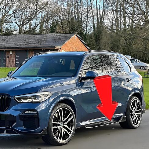 STSEV01 Side Skirts Rocker Extension Blades Panel Splitter Winglet Fit for BMW X5 G05 X5M F95 2019-2023 40i/ 45e/ 50i/ M50i Glossy Black Air Dam Chin Body Kit Underbody Lip Exterior Accessories in Saudi Arabia