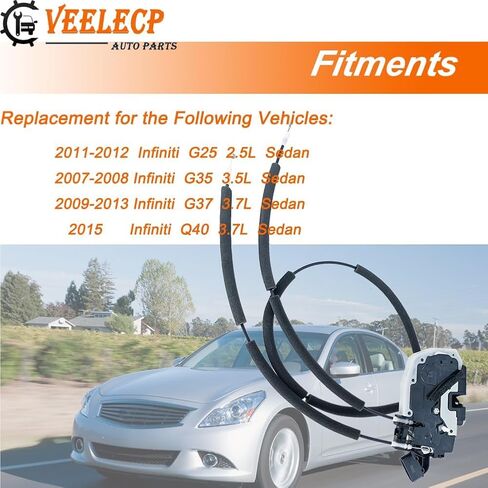 Door Lock Latch Actuator Front Left Side Compatible for 2007-2015 G25 G35 G37 Q40 Sedan Front Driver LH Side 80501-JK600 in Kuwait