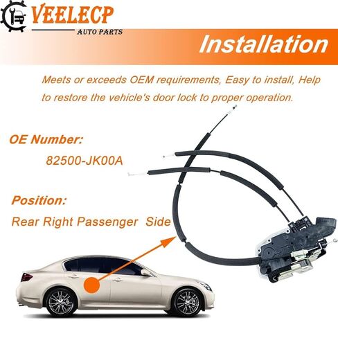 Door Lock Latch Actuator Front Left Side Compatible for 2007-2015 G25 G35 G37 Q40 Sedan Front Driver LH Side 80501-JK600 in Kuwait