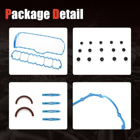 مجموعة حشية وعاء الزيت من AUCERAMIC OS34308R VS50458R مناسبة لسيارة جيب شيروكي 4.0L 2000-2001، لسيارة جيب رانجلر 4.0L 2000-2006، لسيارة جيب TJ 4.0L 2000-2006، لسيارة جيب جراند شيروكي 4.0L 2000-2004 in Saudi Arabia