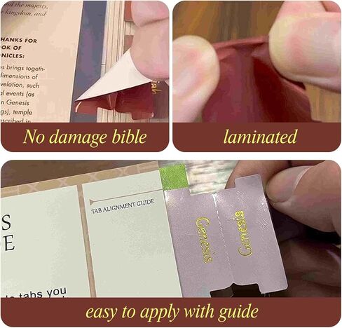75 Photos Laminated Bible tabs, Large Print repositioning Stickers, Easy to Read and Apply Bible tabs (Color) in Saudi Arabia