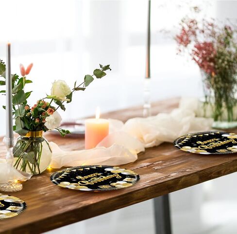 Blue Birthday Decorations,50Pcs 7 Inch Blue Party Plates,Elegant Party Tableware,Disposable Paper Dessert Plates for Cake,Candy,Snacks,for Men Women Kids Happy Birthday Decorations Supplies,Serves 50 in Kuwait