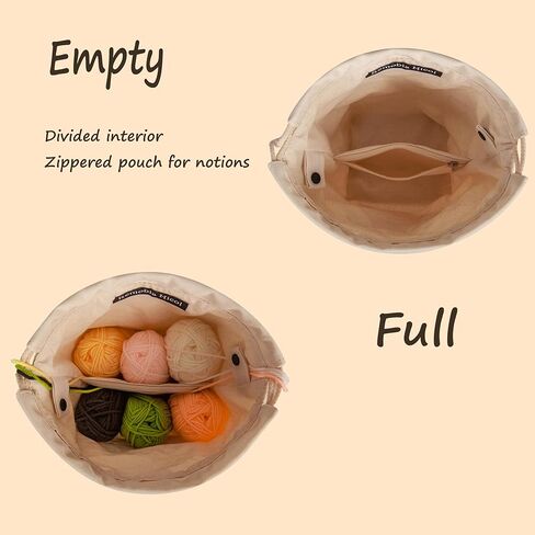 Drawstring Yarn Storage Bag, Portable Small Crochet Bag for Knitting Needles & Accessories, Perfect for Craft Lovers (Cat Pattern) in Saudi Arabia