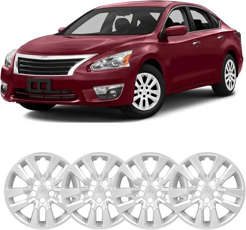 Wheel Hubcaps Compatible with Nissan Altima 2013-2018 16-inch Wheel Covers Set of 4Pcs (Glossy Black) in Kuwait