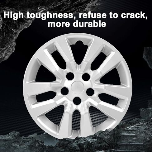 Wheel Hubcaps Compatible with Nissan Altima 2013-2018 16-inch Wheel Covers Set of 4Pcs (Glossy Black) in Kuwait