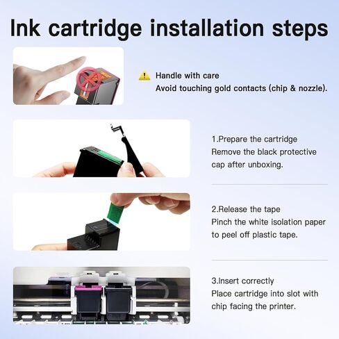 67XL Ink Cartridges Black/Color Combo Pack Compatible for HP Ink 67 67XL Works with HP Deskjet 2800e 2855e 2755e 2700e 2734e 2700 2755 2827e 4155e 4227e 4255e Envy 6000 6055e 6455e Series (2-Pack) in Saudi Arabia