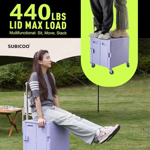 عربة أدوات قابلة للطي، عربة تسوق محمولة، عربة تسوق، صندوق أدوات قابل للطي، مع غطاء، على عجلات دوارة، للبقالة، التسوق، المكتب، المعلم، المعسكر، الملف (أسود) in Kuwait