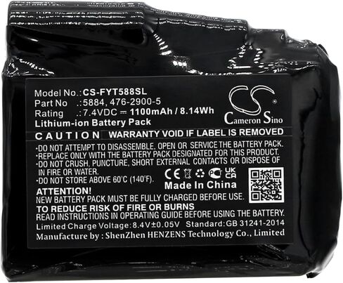Tingen 1100mAh Battery Replacement for Fly Racing Title Heated Glove Radiant Ignitor Gloves Heated Glove 476-2900-5 5884 (7.4V) in Kuwait