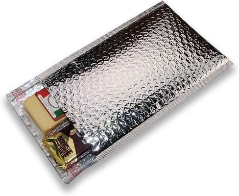 100 pcs 6.5x10.5 Metallic Glamour Cool Shield Thermal Bubble Mailers by ZebraPack in Saudi Arabia