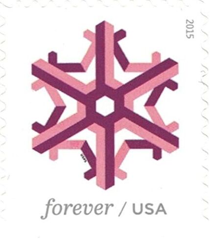 Geometric Snowflakes USPS Forever Stamps 100 Stamps (5 Books of 20) Scott 5034c in Saudi Arabia
