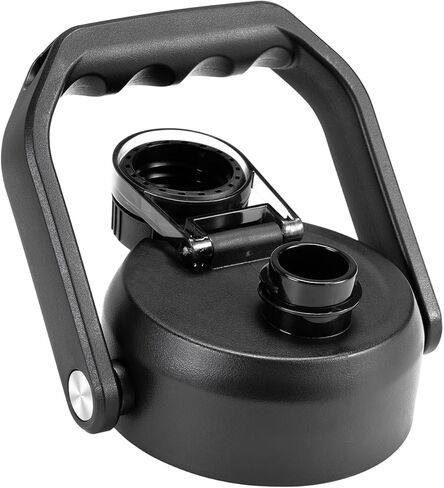 غطاء قش BUZIO سعة 128 أونصة/84 أونصة زجاجة مياه معزولة من الفولاذ المقاوم للصدأ فقط، غطاء بديل من القش بقطر 4.33 بوصة إبريق جالون معزول مع مقبض عريض كبير، سهل الحمل، مانع للتسرب وخالي من مادة BPA in Kuwait