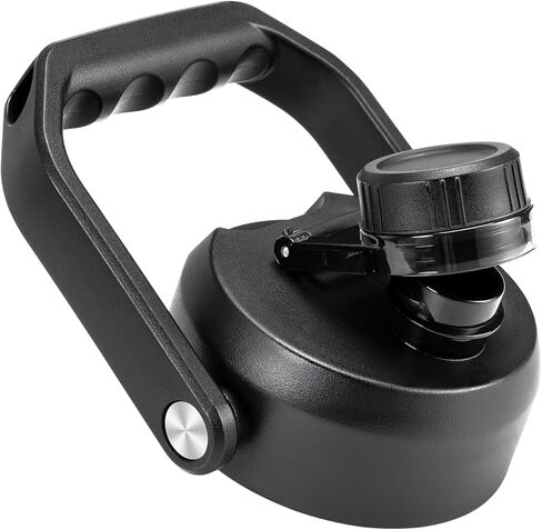 غطاء قش BUZIO سعة 128 أونصة/84 أونصة زجاجة مياه معزولة من الفولاذ المقاوم للصدأ فقط، غطاء بديل من القش بقطر 4.33 بوصة إبريق جالون معزول مع مقبض عريض كبير، سهل الحمل، مانع للتسرب وخالي من مادة BPA in Kuwait