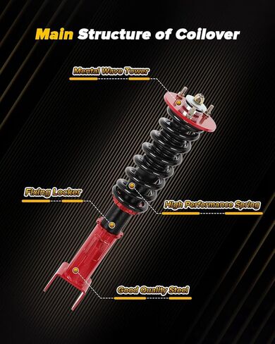 OCPTY Coilovers Suspension Lowering Kit Adjustable Full Coil Springs Struts Shock fit for Dodge for Challenger 2011-2022,for Dodge for Charger 2011-2022 in Kuwait