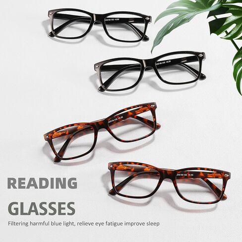 Przene 4 Pack Rectangle Reading Glasses for Men Women Blue Light Blocking Readers in Saudi Arabia