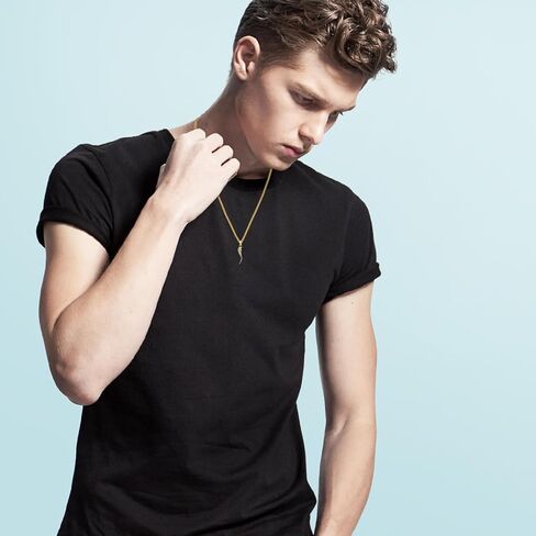 Italian Horn Necklace Cornicello Necklace Sterling Silver Gold Italian Horn Pendant Necklace Mens Lucky Italian Gold Horn Jewelry Gift in Kuwait